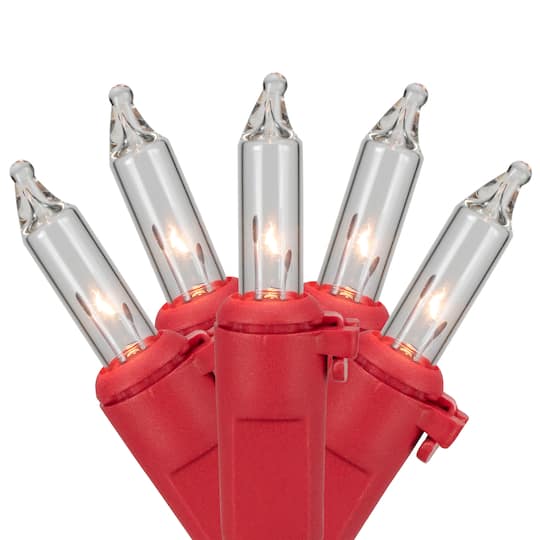 50ct Clear Mini Valentine's Day Light Set 10ft Red Wire By Northlight | 10 ft | Michaels®